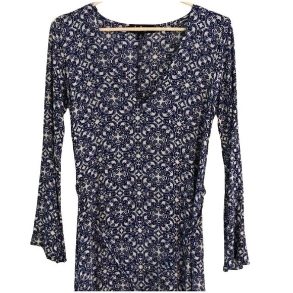 Lulus Mandala Daydream Maxi Dress Size S Batik Boho Beachy Side Slits Coastal - Picture 4 of 12